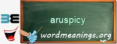 WordMeaning blackboard for aruspicy